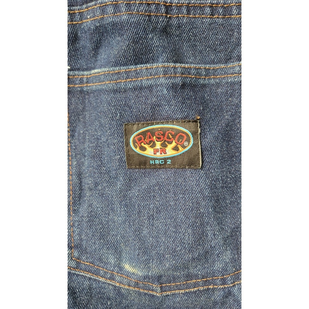 RASCO FR Jeans 31x36 HRC 2 Flame Resistant Work Pants NFPA 2112 Denim - Picture 2 of 10